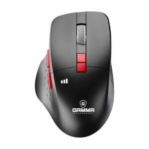 GAMMA M-35 Rechargeable Dual-Mode Wireless Mouse (Bluetooth & 2.4G) with Silent Touch, 1600 DPI, and 7D Ergonomic Design (Black)