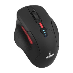 GAMMA M-34 2.4GHz Wireless Ergonomic Mouse with Silent Touch Technology and Side Navigation Buttons (Black)