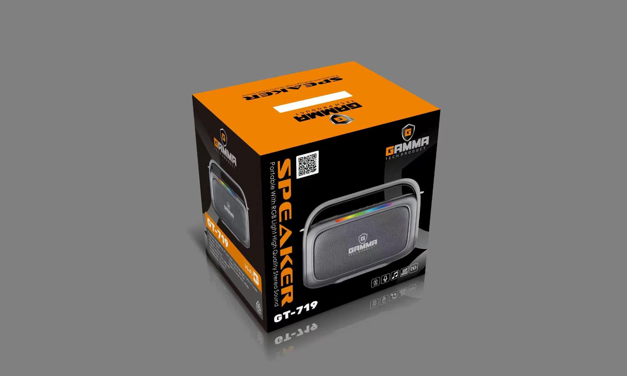 GAMMA GT-719 Portable Bluetooth Speaker with RGB Lighting, 20W Powerful Bass & Karaoke Mode - Image 2