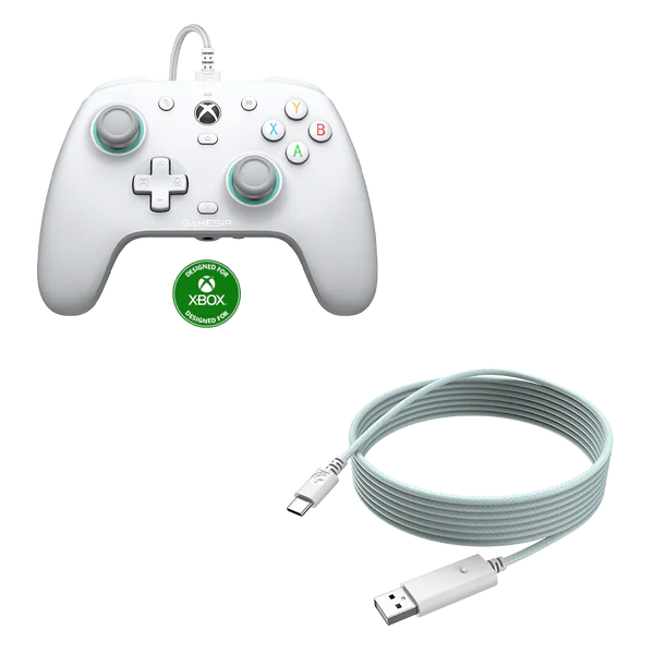 GameSir G7 SE Wired Controller for Xbox Series X|S, Xbox One & PC – Anti-Drift Hall Effect Sticks, Quick-Latch Back Buttons, and Swappable Faceplate (White) - Image 2