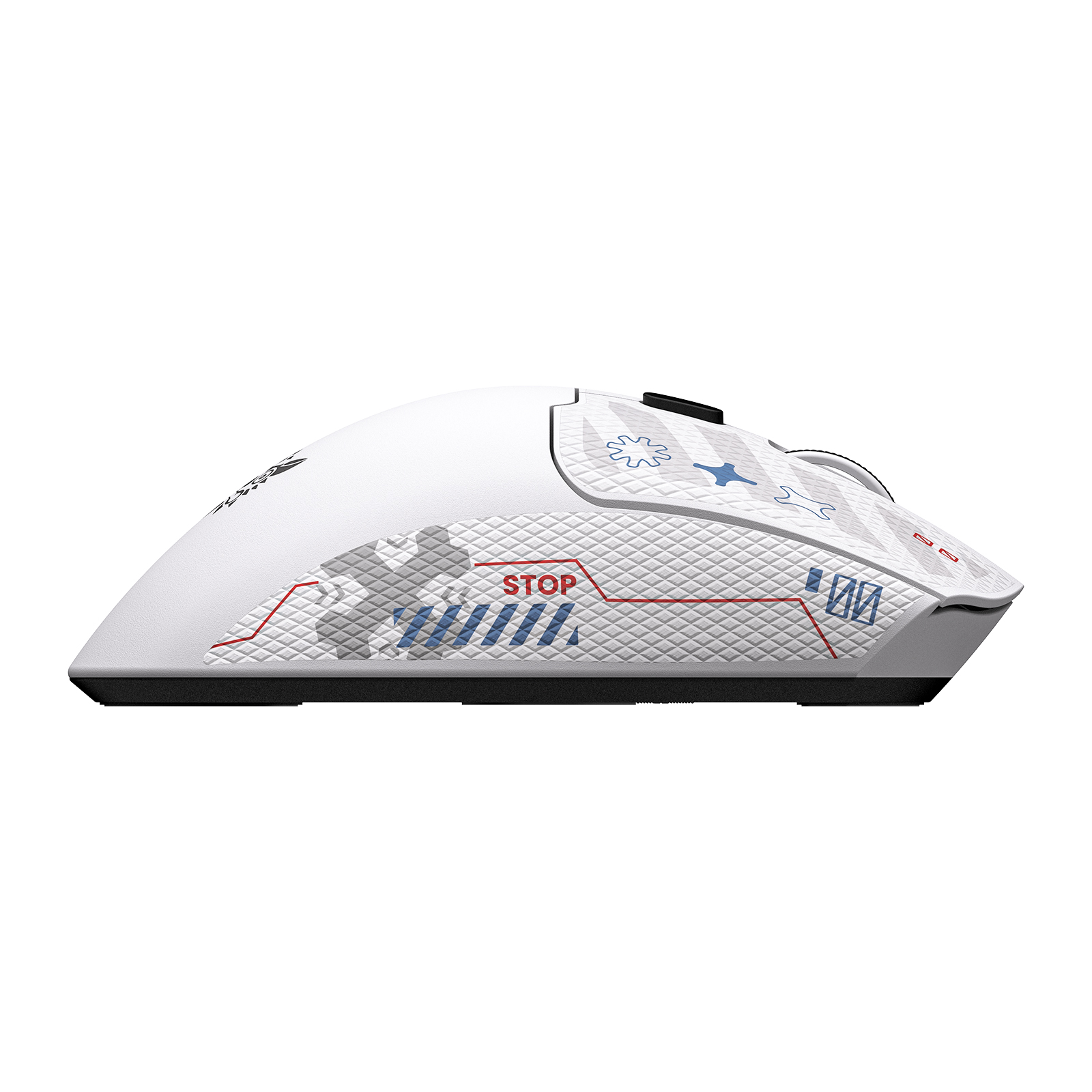 ONIKUMA DM01 Wireless Gaming Mouse with Cyber-Tech Graphics, 2.4GHz Nano Receiver, and Textured Ergonomic Grip for PC & Mac (Black/White Edition) - Image 14