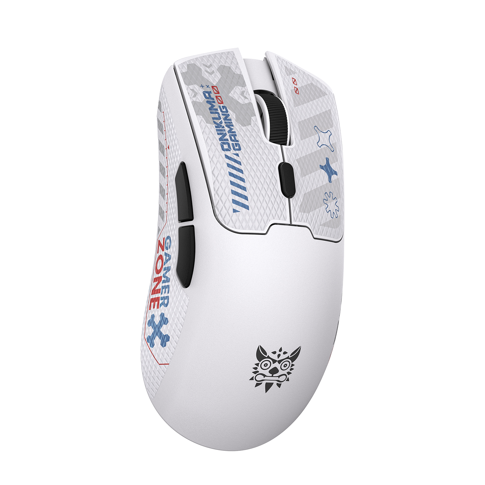ONIKUMA DM01 Wireless Gaming Mouse with Cyber-Tech Graphics, 2.4GHz Nano Receiver, and Textured Ergonomic Grip for PC & Mac (Black/White Edition) - Image 11