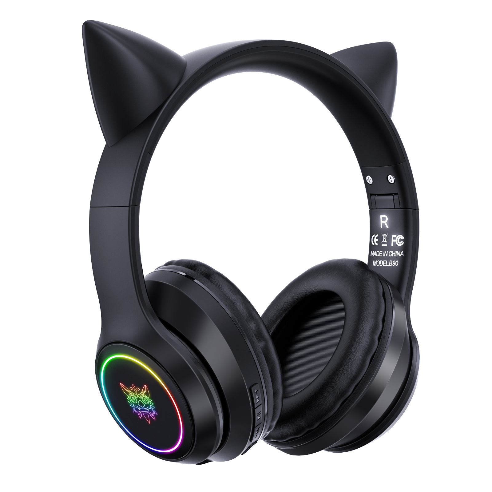 ONIKUMA B90 Wireless Cat Ear Gaming Headset with Dynamic RGB Lighting, Built-in Mic, and Plush Over-Ear Comfort for Mobile, PC & Mac - Image 4