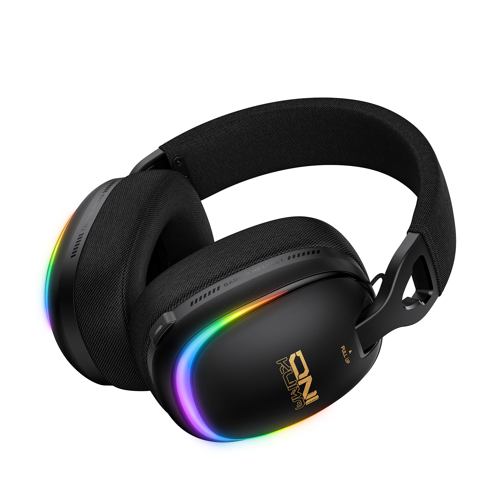 ONIKUMA GT805 Wireless Gaming Headset with Breathable Fabric Mesh, 2.4GHz Dual USB-C/USB-A Receiver, Stealth Mic, and RGB Lighting for PC, PS5, Mac & Mobile - Image 4