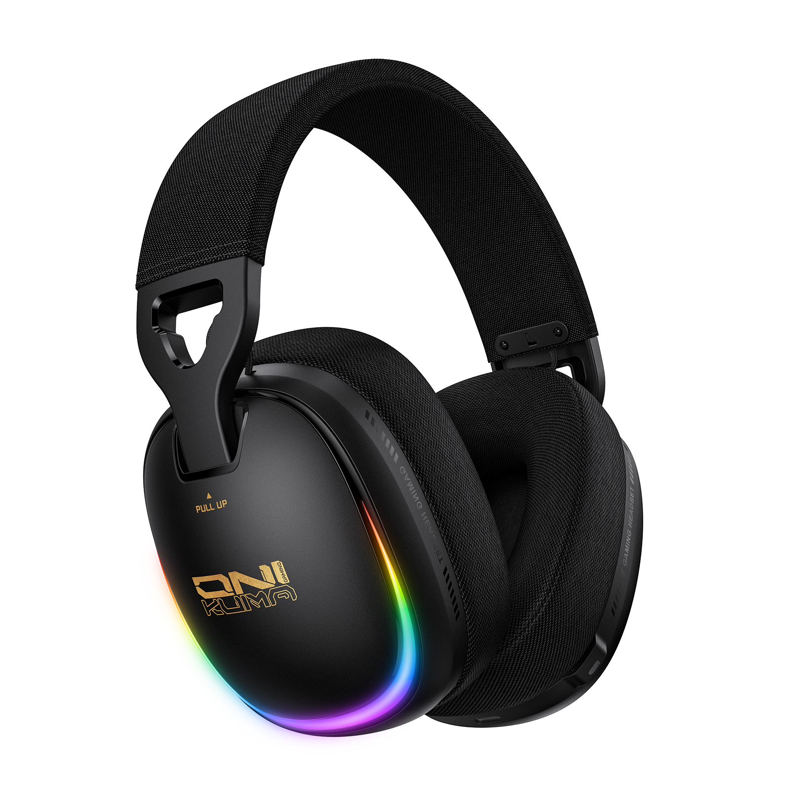 ONIKUMA GT805 Wireless Gaming Headset with Breathable Fabric Mesh, 2.4GHz Dual USB-C/USB-A Receiver, Stealth Mic, and RGB Lighting for PC, PS5, Mac & Mobile - Image 6