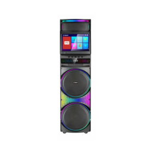 VOVO V-1595 160W Party Speaker with 15.4" Touchscreen, Android 12 & Dual 12" Speakers