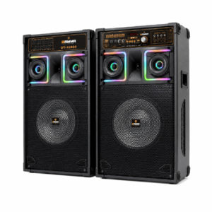 GAMMA GT-10800 Dual 10-Inch AC-Powered Tower Speaker System with Dynamic RGB Lighting and Pro Control Deck