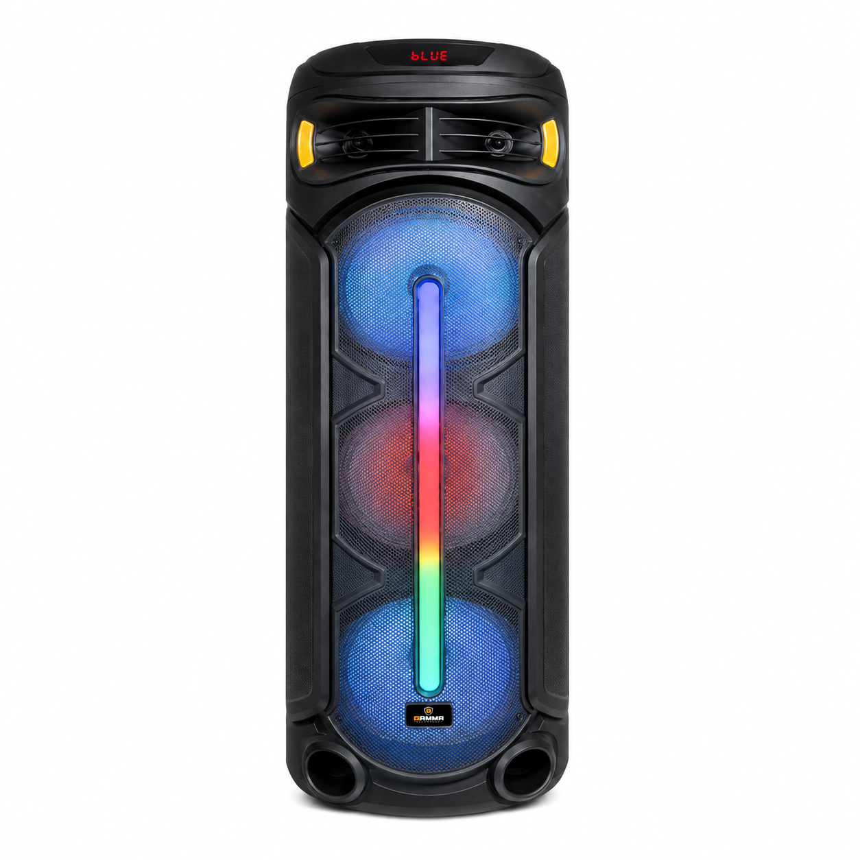 GAMMA GT-8089 8-Inch Portable Rechargeable Bluetooth Party Speaker with Central RGB Light Bar and LED Display