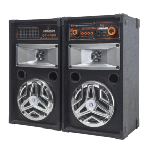 GAMMA GT-4100 Dual 4-Inch AC-Powered Bookshelf Sound System with Silver Horn Tweeters and Pro Control Panel