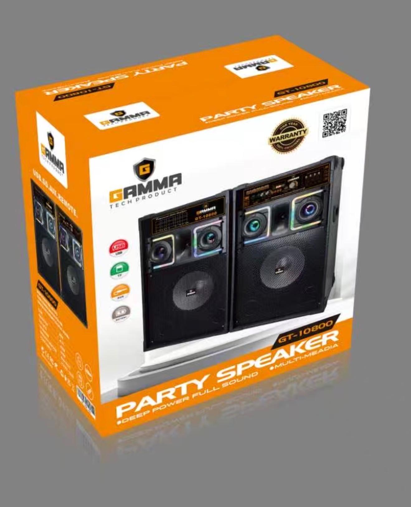 GAMMA GT-10800 Dual 10-Inch AC-Powered Tower Speaker System with Dynamic RGB Lighting and Pro Control Deck - Image 2